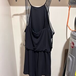 Black Mesh Detail Dress